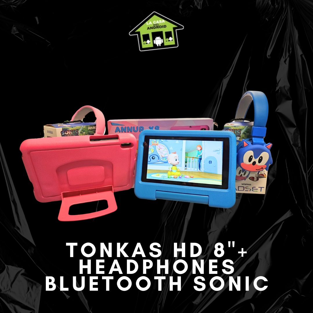Las Famosas Tonkas HD 8"+ Headphones Bluetooth Sonic