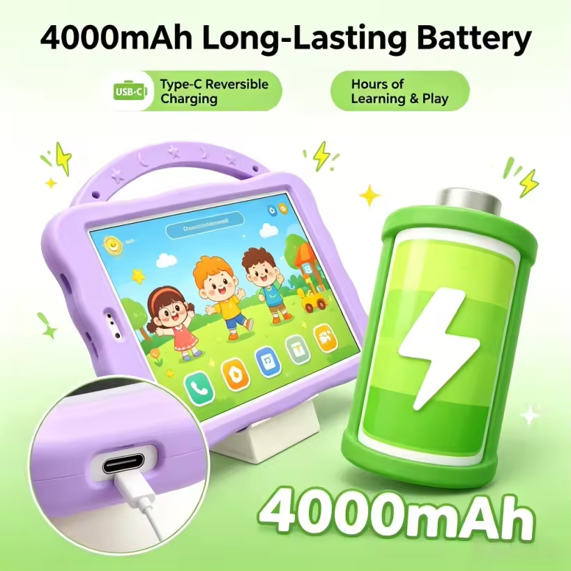 Tablet kid 8" HD + Cartoon Cover